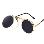 Vintage Unisex Sunglasses Round Designer Steam Punk Metal