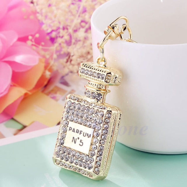 No.5 Perfume Bottle Pendant Keychain