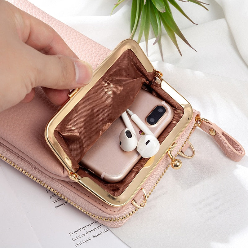 High Style Leather Crossbody Phone Bag