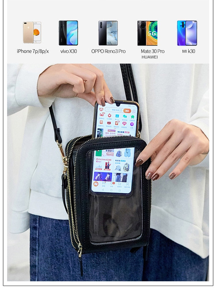 Shoulder Bags Purse With Touch Screen For Phone Crossbody Bag
