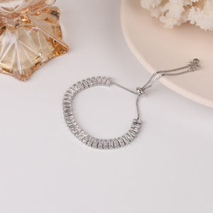 Crystal Flower Adjustable Bracelet