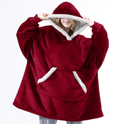 Super Soft Oversize Fleece Winter Blanket Hoodie