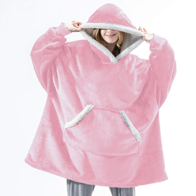 Super Soft Oversize Fleece Winter Blanket Hoodie