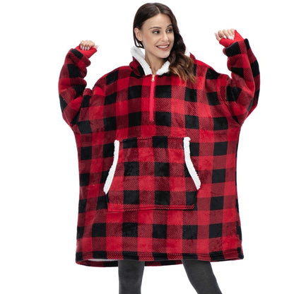 Super Soft Oversize Fleece Winter Blanket Hoodie