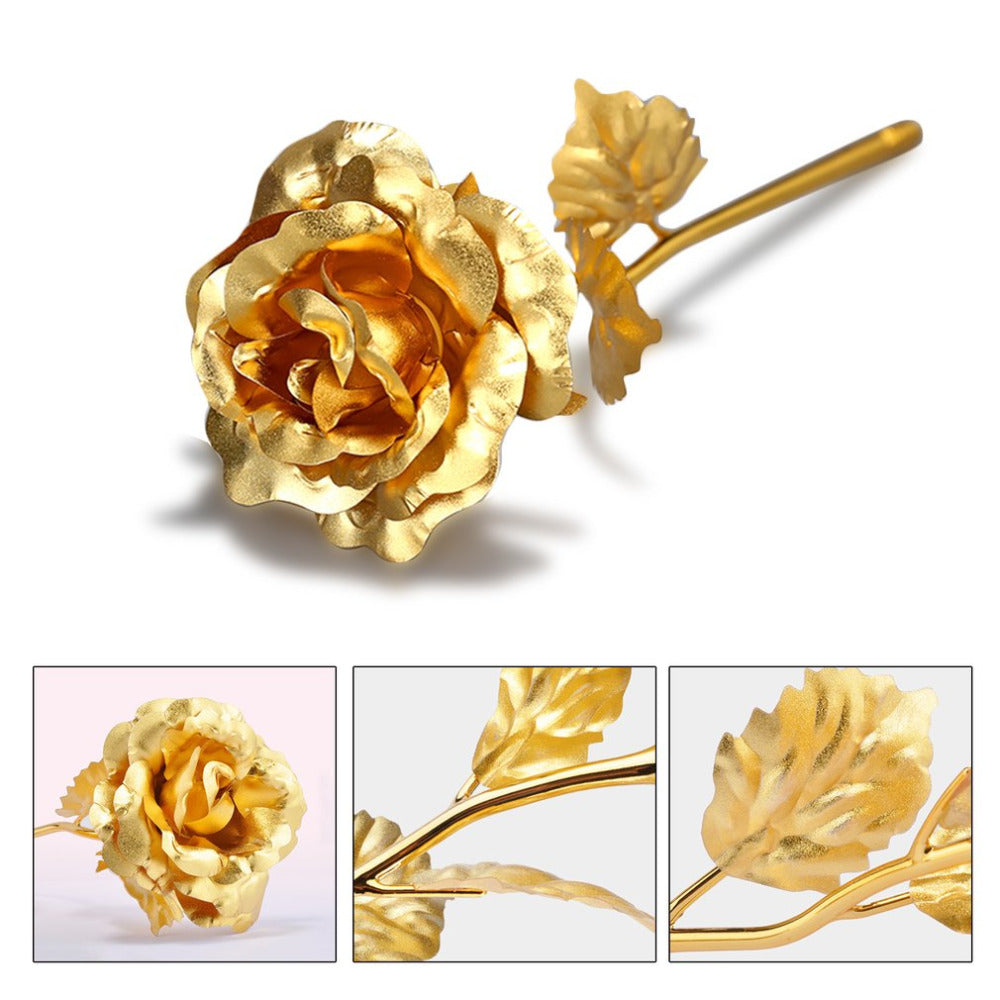 24k Gold Foil Plated Single Rose