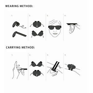Unisex UV Folding Bracelet Sunglasses