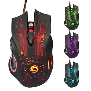 LED Optical USB Wired Gaming Mouse 6 Buttons