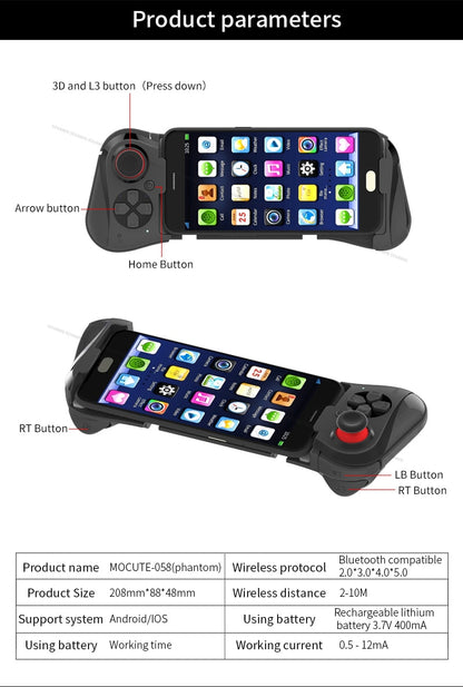 Wireless Bluetooth Gamepad For iPhone & Android Phones