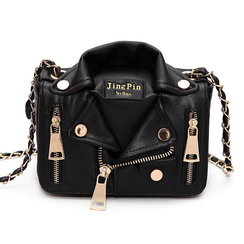 Designer Leather Jacket Handbag